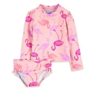 Carter's Child of Mine Toddler Girl Rash Guard Swimsuit Set